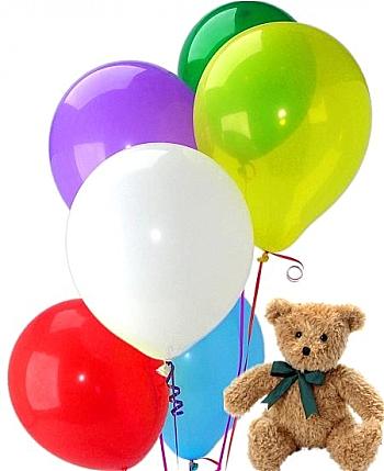 Ankara ankaya ieki den 13 adet renkli uan balon ve pelu ayck